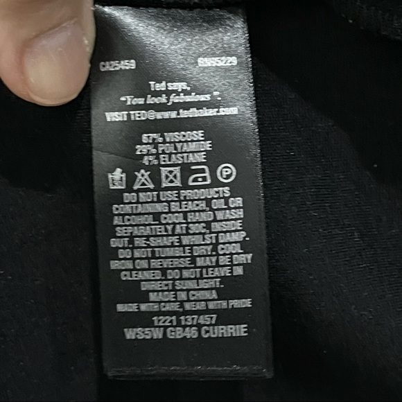 TED BAKER 'Currie' Lace Detail Knit Tunic Dress In Black 3 - Picture 11 of 12